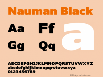 Nauman Black Version 1.000;PS 001.000;hotconv 1.0.70;makeotf.lib2.5.58329;com.myfonts.northernblock.nauman.black.wfkit2.463e图片样张