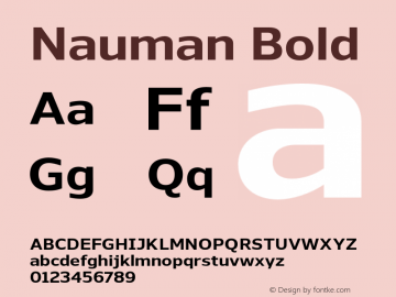 Nauman Bold Version 1.000;PS 001.000;hotconv 1.0.70;makeotf.lib2.5.58329;com.myfonts.northernblock.nauman.bold.wfkit2.463c图片样张