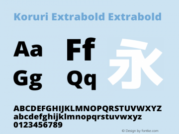 Koruri Extrabold Extrabold Koruri-20140524 Font Sample
