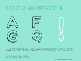 UGO ENGREVED Regular Version 1.000;PS 001.001;hotconv 1.0.56 Font Sample