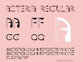 Asteria Regular Unknown Font Sample