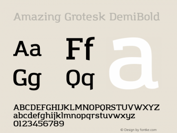 Amazing Grotesk DemiBold Version 1.001 Font Sample