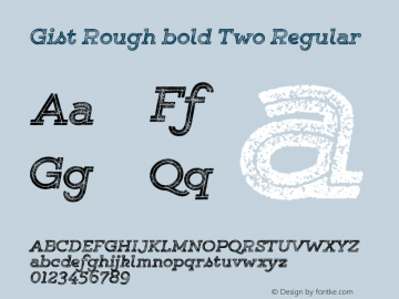 Gist Rough bold Two Regular Version 1.000; ttfautohint (v0.95) -d;com.myfonts.easy.yellow-design.gist-rough.exbold-two.wfkit2.version.482b图片样张