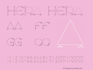 Hera Hera Unknown Font Sample