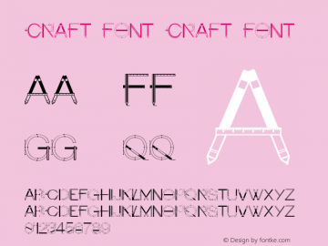 Craft Font Craft Font Unknown图片样张