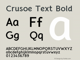 Crusoe Text Bold Version 3.000;PS 001.001;hotconv 1.0.56图片样张