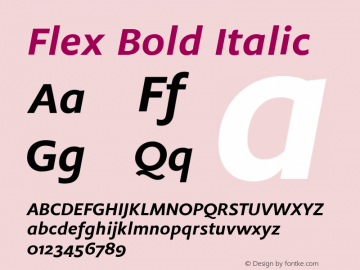 Flex Bold Italic 1.0; pdf-x uazero;图片样张