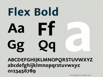Flex Bold 1.0; pdf-x uazero; Font Sample