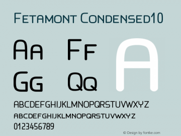 Fetamont Condensed10 Version 1.5图片样张