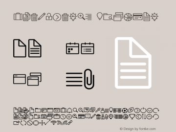 Icon-Works Regular Version 001.001 Font Sample