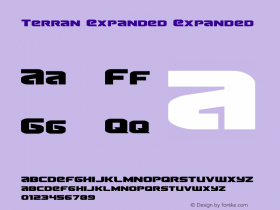 Terran Expanded Expanded Version 1.1; 2015 Font Sample