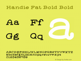 Handie Fat Bold Bold Version 001.000图片样张