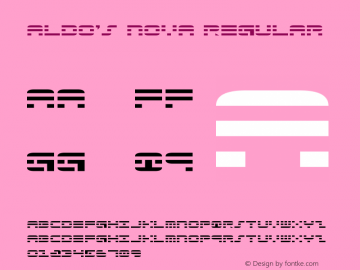 Aldo's Nova Regular 1 Font Sample