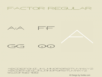 Factor Regular 1 Font Sample