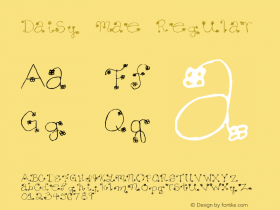 Daisy Mae Regular Version 1.00 Font Sample