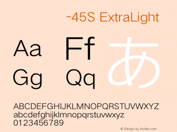 汉仪旗黑-45S ExtraLight Version 5.00 Font Sample