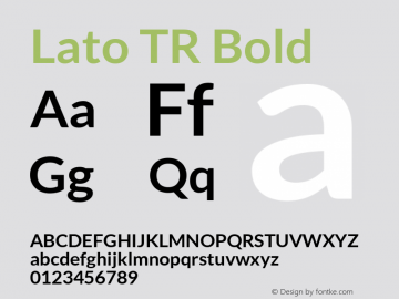 Lato TR Bold Version 1.104 2013图片样张