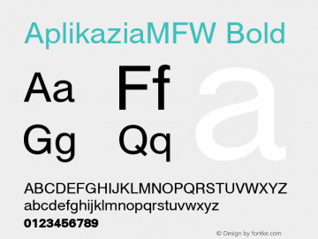 AplikaziaMFW Bold Version 1.000图片样张