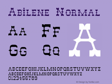 Abilene Normal 1.0 Sun Dec 25 20:39:28 1994 Font Sample