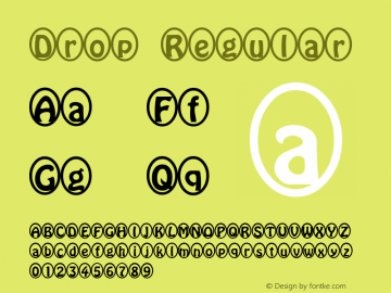 Drop Regular Macromedia Fontographer 4.1J 00.2.1 Font Sample