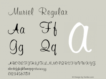 Muriel Regular Converted from D:\FONTTEMP\MURIE___.TF1 by ALLTYPE Font Sample