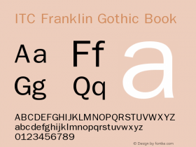 ITC Franklin Gothic Book Version 001.001 Font Sample