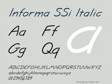 Informa SSi Italic 001.000图片样张