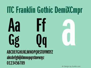 ITC Franklin Gothic DemiXCmpr Version 001.000图片样张