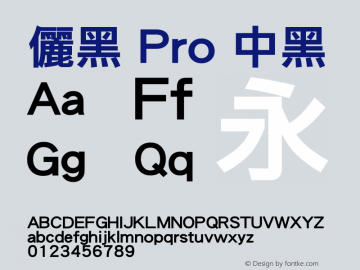 儷黑 Pro 中黑 4.1d5图片样张