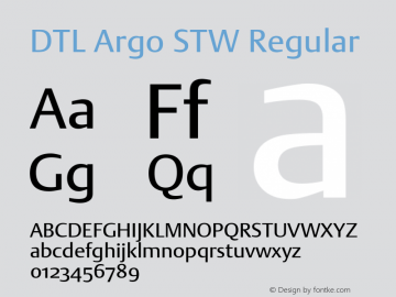 DTL Argo STW Regular Version 001.000图片样张