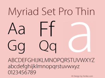Myriad Set Pro Thin Version 10.0d30e1图片样张