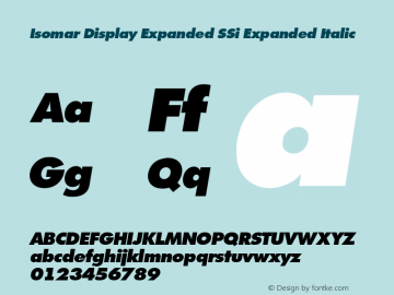 Isomar Display Expanded SSi Expanded Italic 001.001图片样张