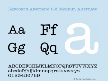 Keyboard Alternate SSi Medium Alternate 001.002图片样张