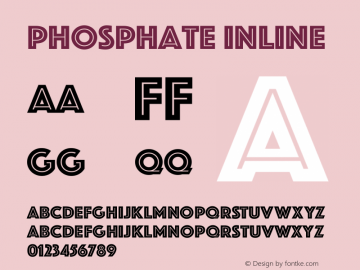 Phosphate Inline 7.0d4e7 Font Sample