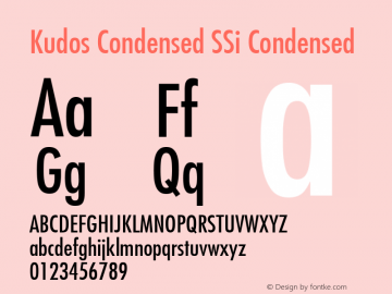 Kudos Condensed SSi Condensed 001.000图片样张