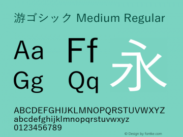 游ゴシック Medium Regular Version 1.71图片样张