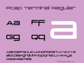 PCap Terminal Regular Version 1.00 March 3, 2016, initial release Font Sample
