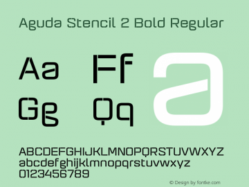 Aguda Stencil 2 Bold Regular Unknown图片样张