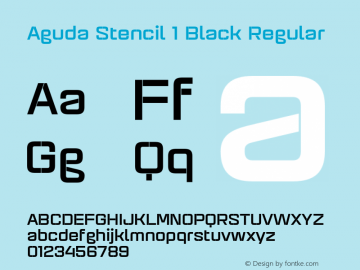 Aguda Stencil 1 Black Regular Unknown图片样张