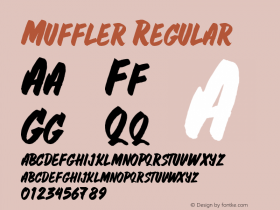 Muffler Regular Unknown Font Sample