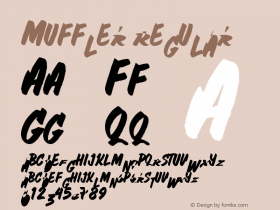 Muffler Regular Version 1.0 Font Sample