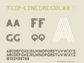 Teip-LinedRegular ☞ Version 1.001;PS (version unavailable);hotconv 1.0.70;makeotf.lib2.5.58329 DEVELOPMENT;com.myfonts.alex-jacque.teip.lined-regular.wfkit2.4cp5 Font Sample