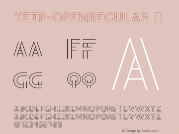 Teip-OpenRegular ☞ Version 1.001;PS (version unavailable);hotconv 1.0.70;makeotf.lib2.5.58329 DEVELOPMENT;com.myfonts.alex-jacque.teip.open-regular.wfkit2.4cp8 Font Sample