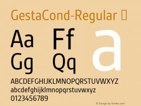 GestaCond-Regular ☞ Version 2.000;com.myfonts.r-type.gesta-condensed.regular.wfkit2.3Svf图片样张