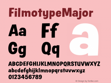 FilmotypeMajor ☞ Version 1.000;com.myfonts.filmotype.major.regular.wfkit2.3Psy图片样张