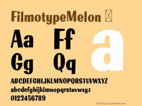 FilmotypeMelon ☞ Version 1.000;com.myfonts.filmotype.filmotype-melon.regular.wfkit2.43t5图片样张