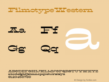 FilmotypeWestern ☞ Version 1.000;com.myfonts.filmotype.western.filmotype-western.wfkit2.4dT9图片样张