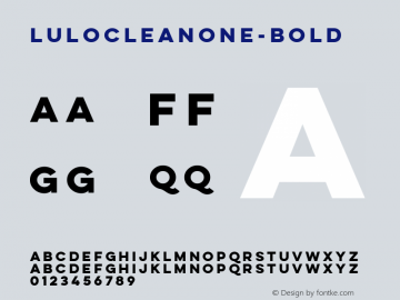 LuloCleanOne-Bold ☞ Version 1.000;com.myfonts.easy.yellow-design.lulo-clean.one-bold.wfkit2.version.4hGD图片样张