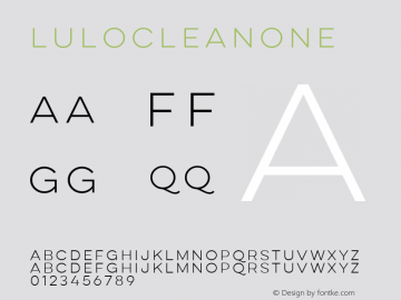 LuloCleanOne ☞ Version 1.000;com.myfonts.easy.yellow-design.lulo-clean.one.wfkit2.version.4hGC Font Sample
