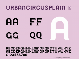 UrbanCircusPlain ☞ Version 0.009;com.myfonts.chank.urban-circus.plain.wfkit2.43Qs图片样张